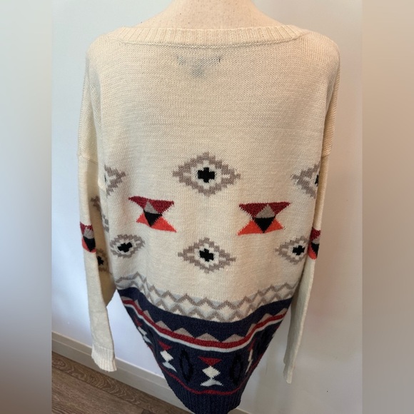 American Eagle Outfitters Southwestern Knit Sweater XL  Multi Color - Picture 2 of 6